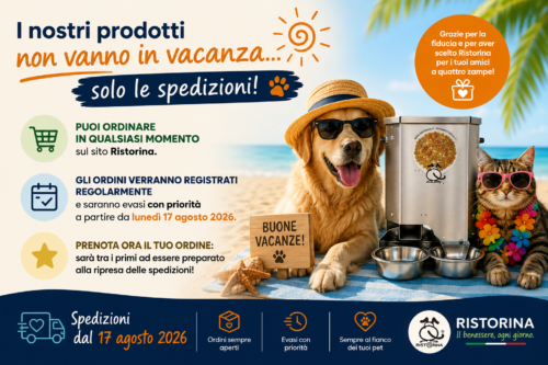 Ristorina distributori di crocchette, consegna estate 2026